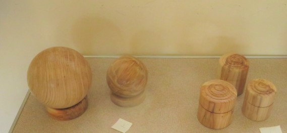 Three boxes and two spheres by Geoff Christie
